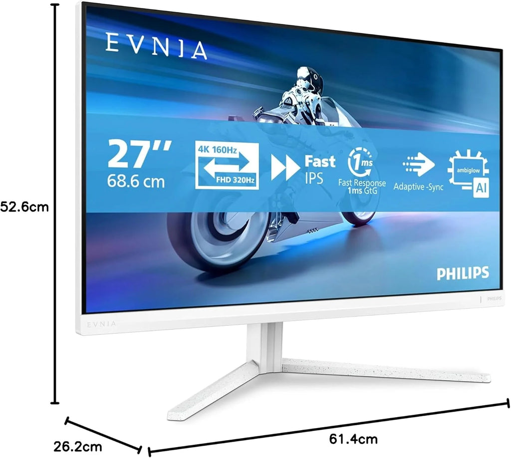 Philips Evnia 27M2N5901A Monitor gamingowy 68.6 cm UHD, 160 Hz, 1 ms, G-Sync comp., HDR400 (3840x2160, 160Hz, 2x HDMI 2.1, DisplayPort 1.4, USB-C (65 W Power Delivery), koncentrator USB, czarno-szary