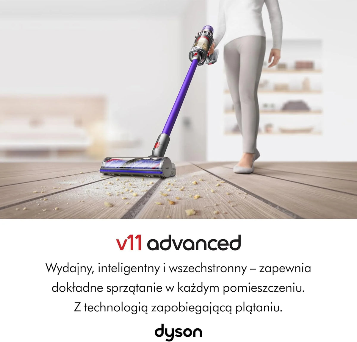 Bezprzewodowy odkurzacz pionowy Dyson V11™ Advanced (Nikiel/Fiolet)