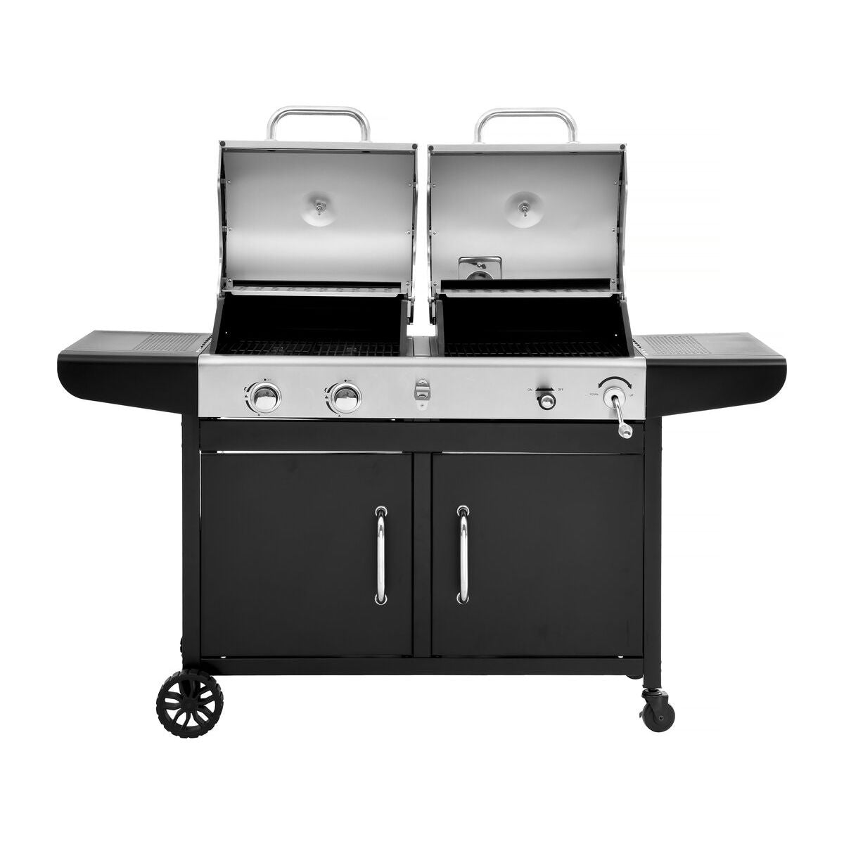 Grill gazowo-węglowy 2 w 1 Western - czarny