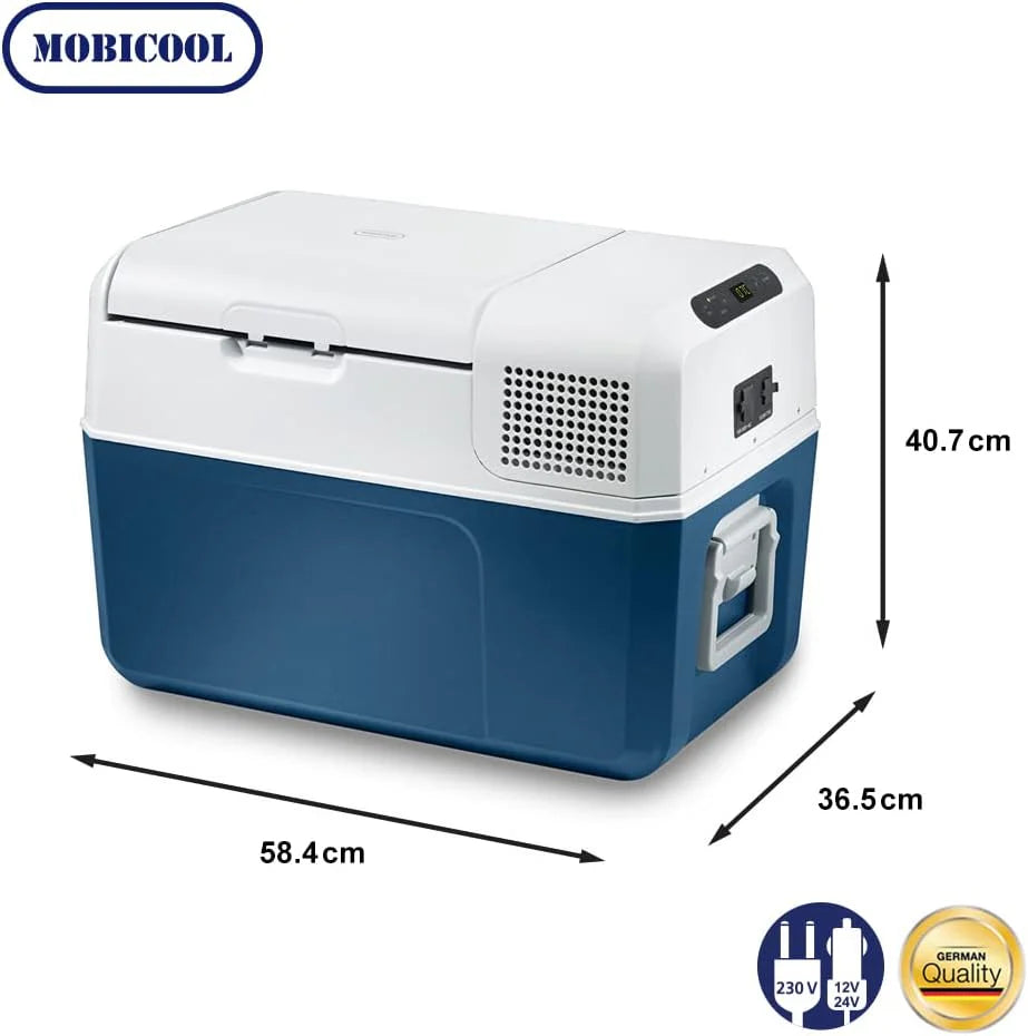MOBICOOL MCF40 lodówka kompresorowa 38L – 12V, 24V i 230V – Przenośna lodówka do auta, kampera, kempingu, ciężarówki i outdoor – Niezawodne chłodzenie podczas podróży i wycieczek
