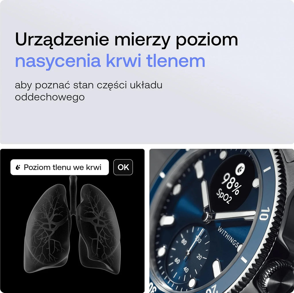 WITHINGS ScanWatch Nova, hybrydowy smartwatch, zdrowie serca, do M&F – EKG, SPO2, monitorowanie temperatury, śledzenie snu, zdrowie dróg oddechowych, śledzenie cyklu, czas pracy baterii 30 dni, iOS i