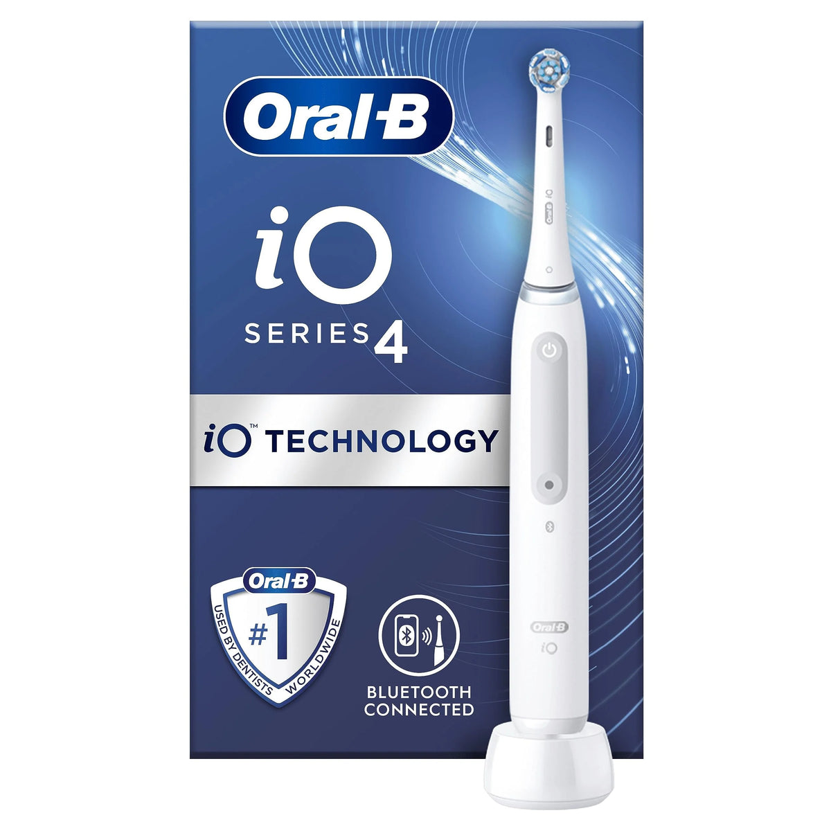 Oral-B iO4 Elektryczne szczoteczki do zębów dla dorosłych, elektryczna szczoteczka do zębów Oral B, 1 głowica szczoteczki do zębów, 4 tryby z wybielaniem zębów, elektryczna szczoteczka do zębów dla