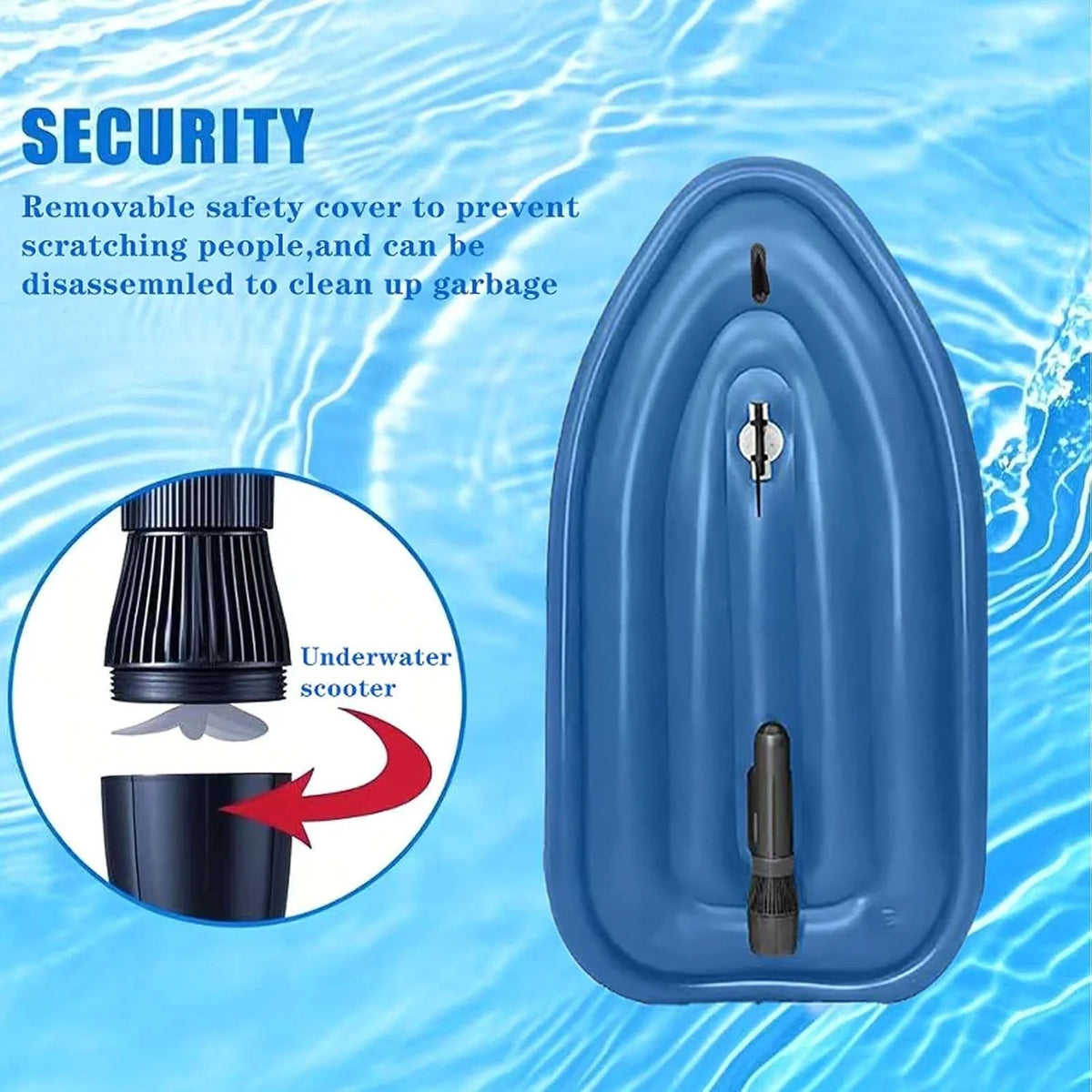 Elektryczny Podwodny Skuter Wodny, Ze Wspomaganiem Do Nurkowania Podwodnego, Nadmuchiwana MotoróWka Do Jazdy Rodzic-Dziecko 1-2 Osoby,Motorboat+500W16A