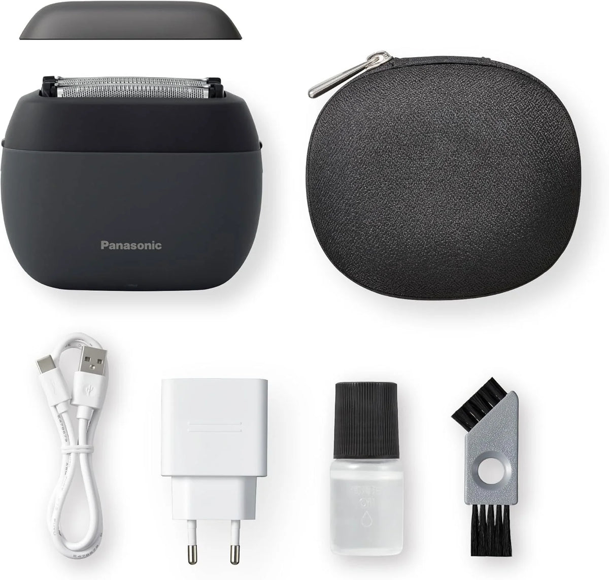 Golarka Panasonic ES-PV3B-K803 Series 900s, Golenie na Mokro i Sucho, 5-Ostrzowa Golarka Elektryczna Dla Mężczyzn, Inteligentny Czujnik Zarostu, USB-C, Etui, Matowa Czerń