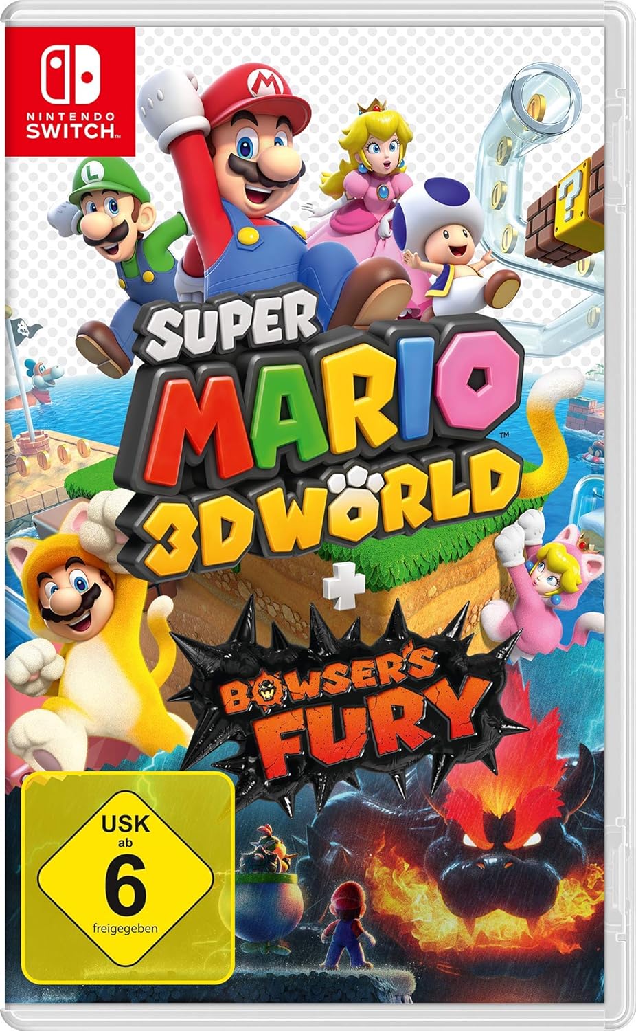 Nintendo Switch Lite Żołty & Nintendo Super Mario 3D World + Bowser's Fury Standard+DLC Allemand Nintendo Switch