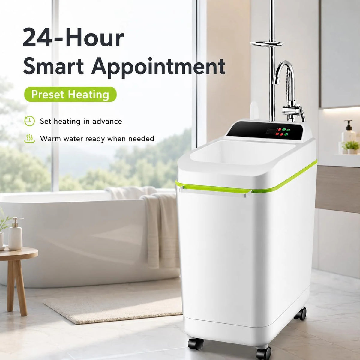 Przenośny podgrzewacz wody, 50 l, 2000 W, kempingowa maszyna prysznicowa z automatycznym wyłączaniem do przyczep kempingowych, podróży i kąpieli zwierząt domowych