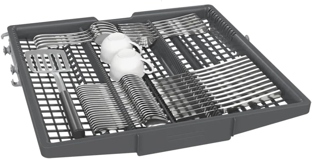Siemens SN23EW03ME iQ300 inteligentna zmywarka do naczyń, wolnostojąca, szerokość 60 cm, szuflada na sztućce, biała, automatyczne otwieranie drzwi po zakończeniu programu, przyjemnie cicha praca z