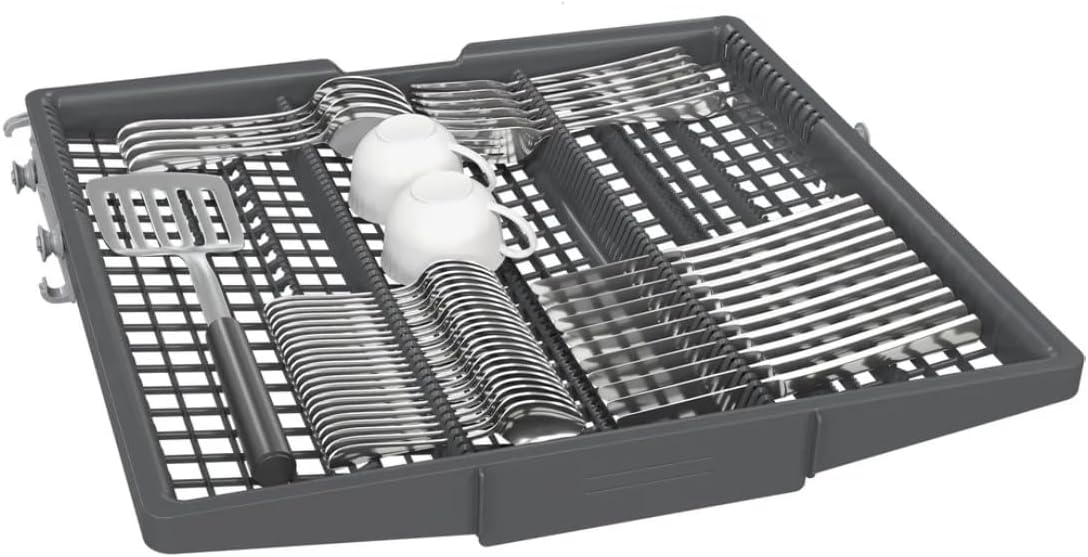 Siemens SN23EW03ME iQ300 inteligentna zmywarka do naczyń, wolnostojąca, szerokość 60 cm, szuflada na sztućce, biała, automatyczne otwieranie drzwi po zakończeniu programu, przyjemnie cicha praca z