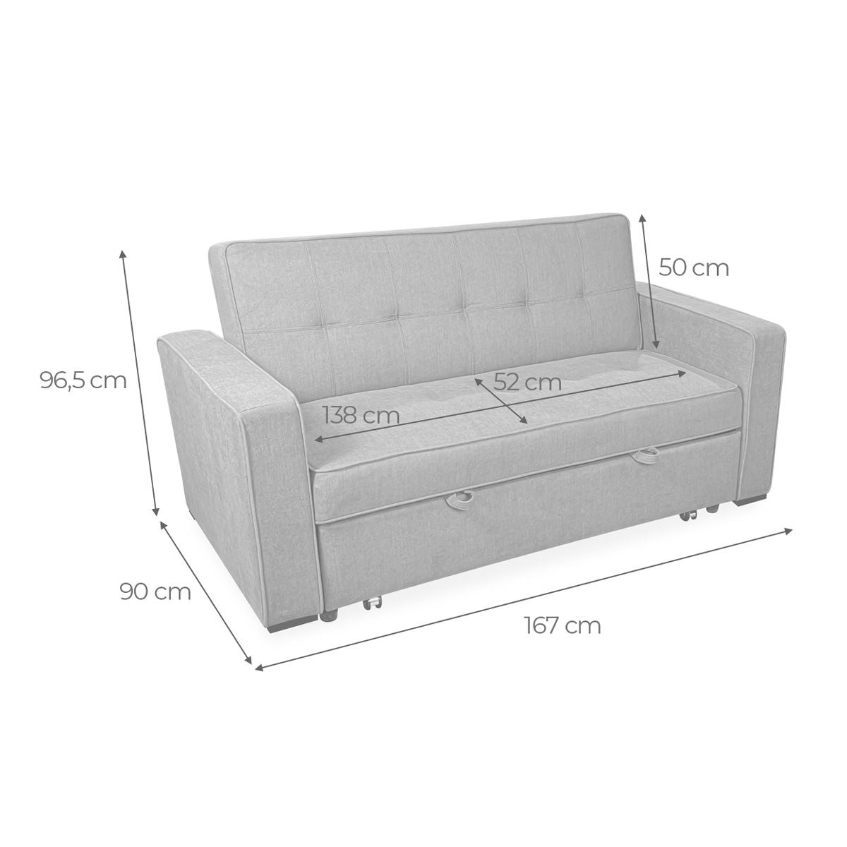 Sofa Vienna 2-osobowa z podłokietnikami, szara, nowoczesny, praktyczny i funkcjonalny design