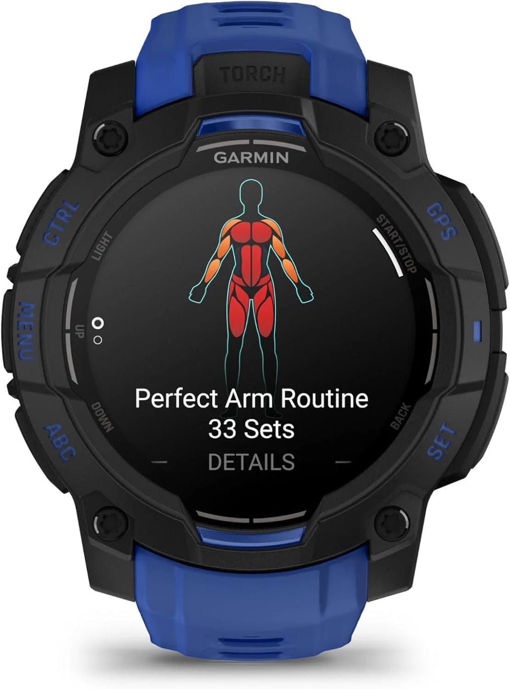 Garmin Instinct 3 SOLAR Wytrzymały Smartwatch GPS, 45 mm, Wbudowane Aplikacje Sportowe i Zdrowotne, Latarka LED, 10ATM, Sunburst