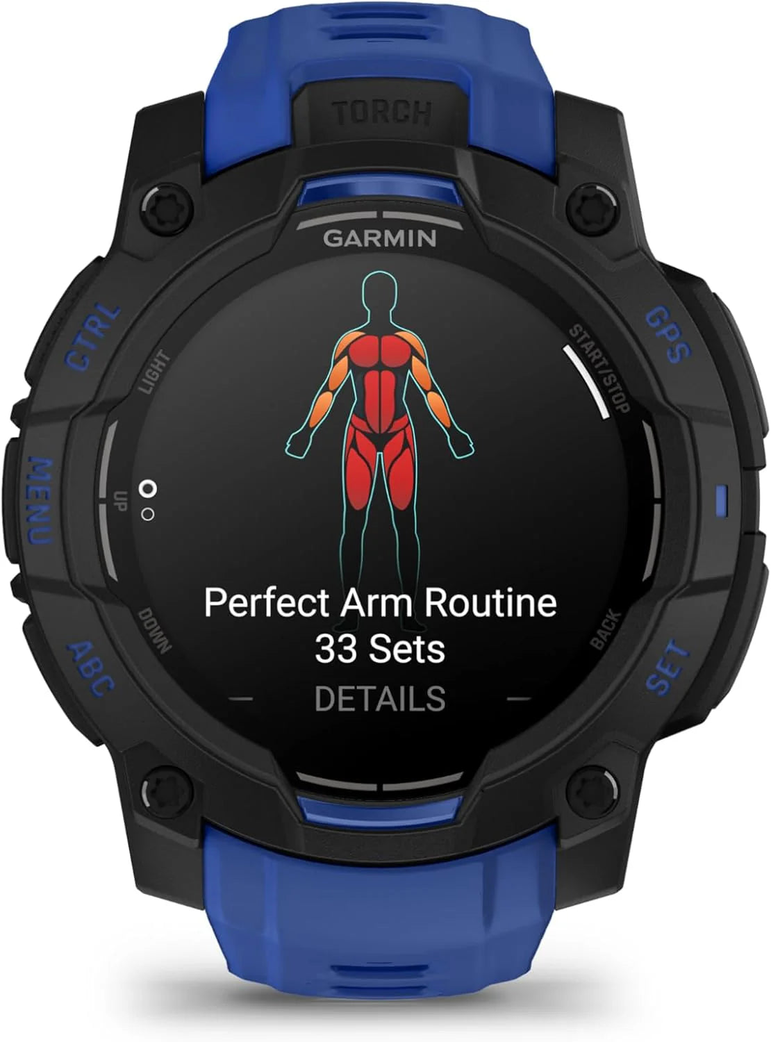 Garmin Instinct 3 SOLAR Wytrzymały Smartwatch GPS, 45 mm, Wbudowane Aplikacje Sportowe i Zdrowotne, Latarka LED, 10ATM, Sunburst