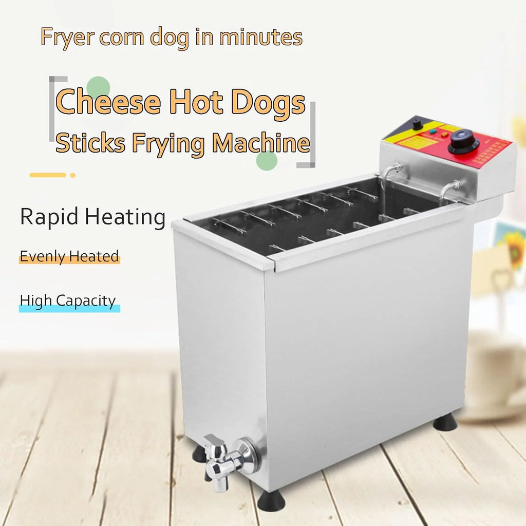 Komercyjna Frytkownica Gazowa Do Hot Dogów Z Serem, Frytkownica Do Hot Dogów Kukurydzianych, Frytkownica Do Hot Dogów Z Serem I Regulacją Temperatury, Odpowied