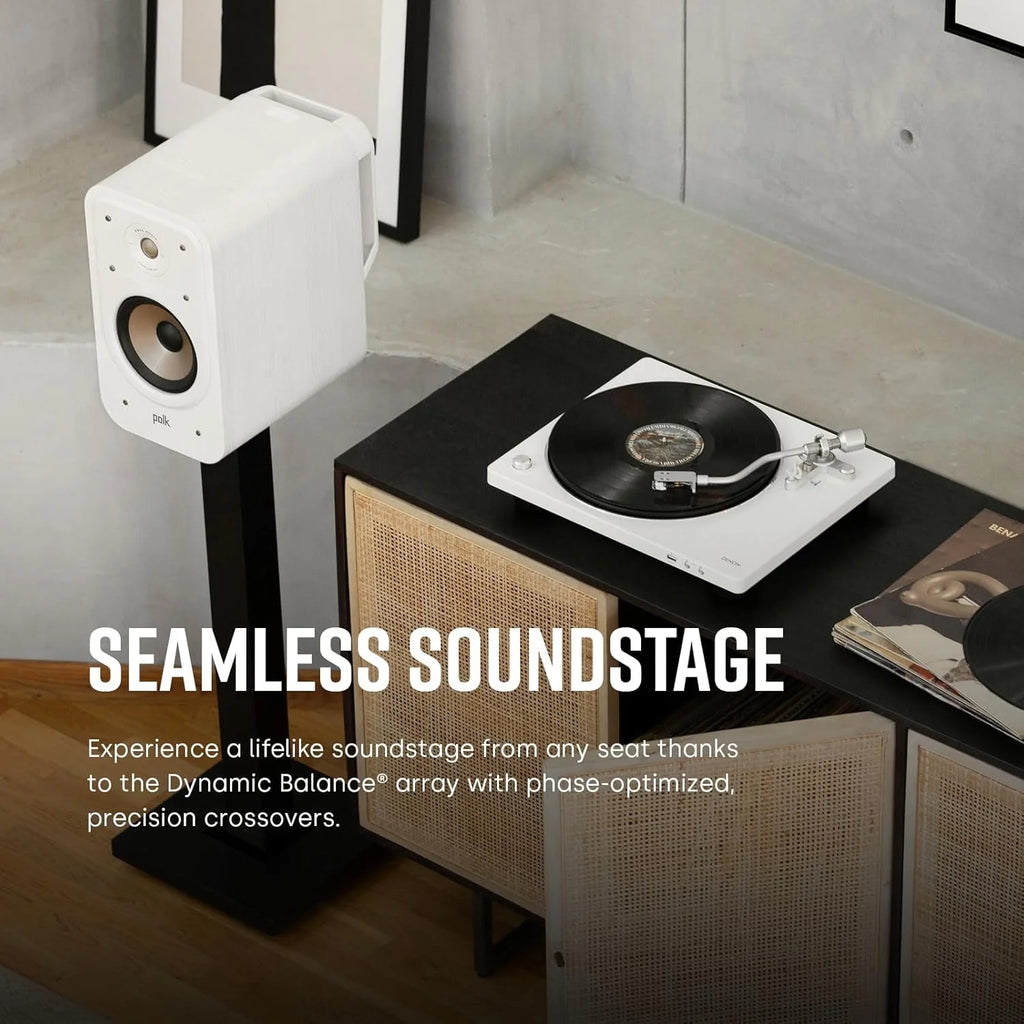 POLK AUDIO Signature Elite ES20 głośniki do regału na książki, głośników stereo, głośników Hi-Fi, certyfikat Hi-Res, kompatybilne z Dolby Atmos i DTS: X (para 2 szt.) - czarne