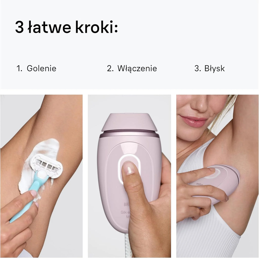 Braun IPL Smart Silk·expert Mini, Do Laserowej Depilacji W Domu, Trwała Redukcja Zbędnego Owłosienia, PL1100