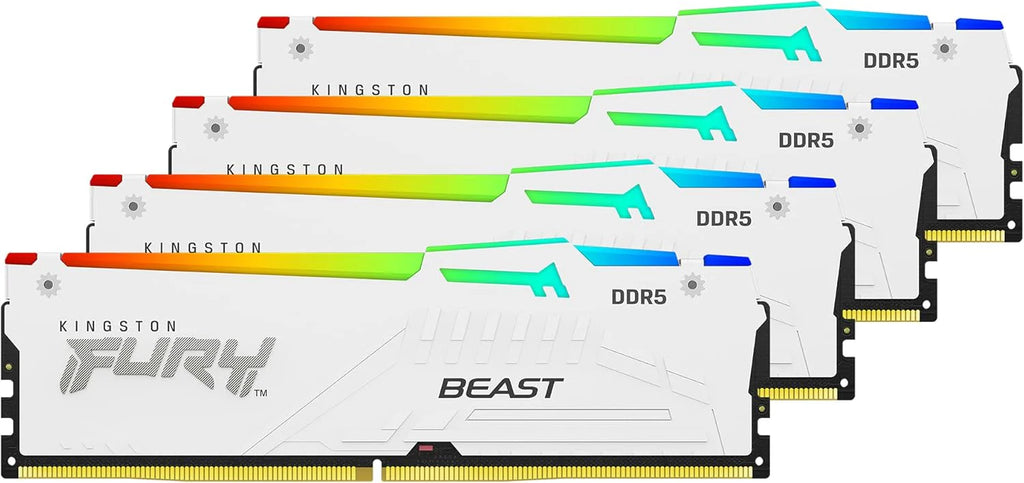 Kingston FURY Beast Czarny RGB XMP 64GB 6000MT/s DDR5 CL40 DIMM Pamięć gracza dla komputerów stacjonarnych Zestaw 4 - KF560C40BBAK4-64