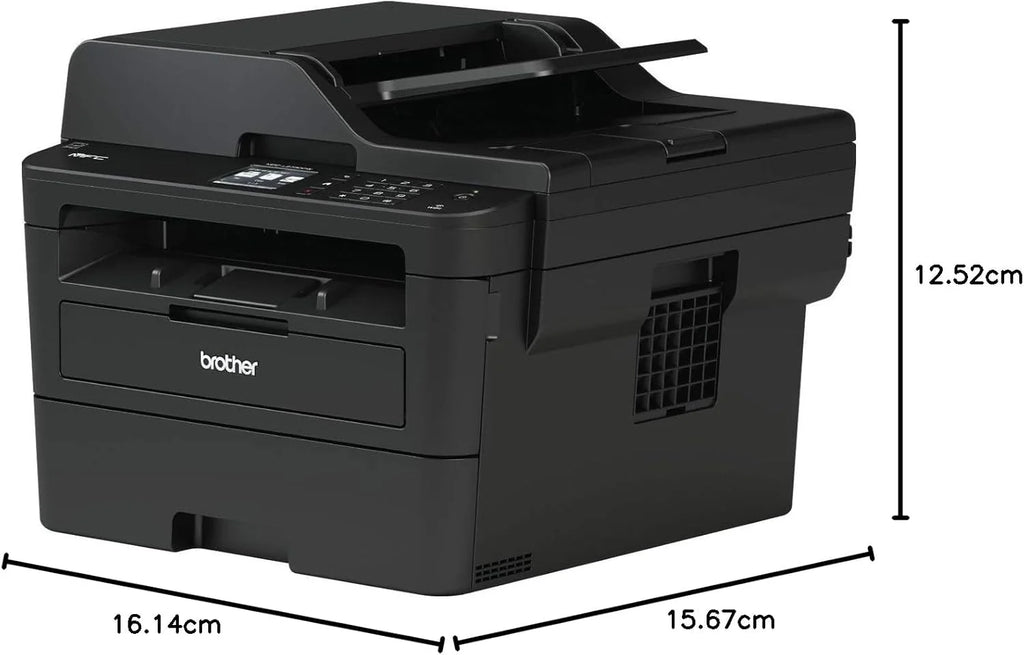 Brother MFC-L2800DW Drukarka wielofunkcyjna monochromatyczna z laserem | Druk, kopiowanie, skanowanie i faks | Automatyczne dwustronne drukowanie | A4 | Wtyczka UK