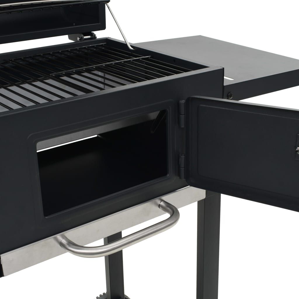 Vidaxl 3 w 1 Piec do pizzy i grill zewnętrzny – czarny