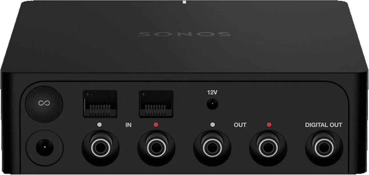 Sonos | Port Architectural, Odtwarzacz audio i strumieniowy, wejście RCA, odporność na wilgoć, Multiroom WiFi/Ethernet, Google Assistant i Amazon Alexa Integrator, sterowanie aplikacją, iOS AirPlay2 -