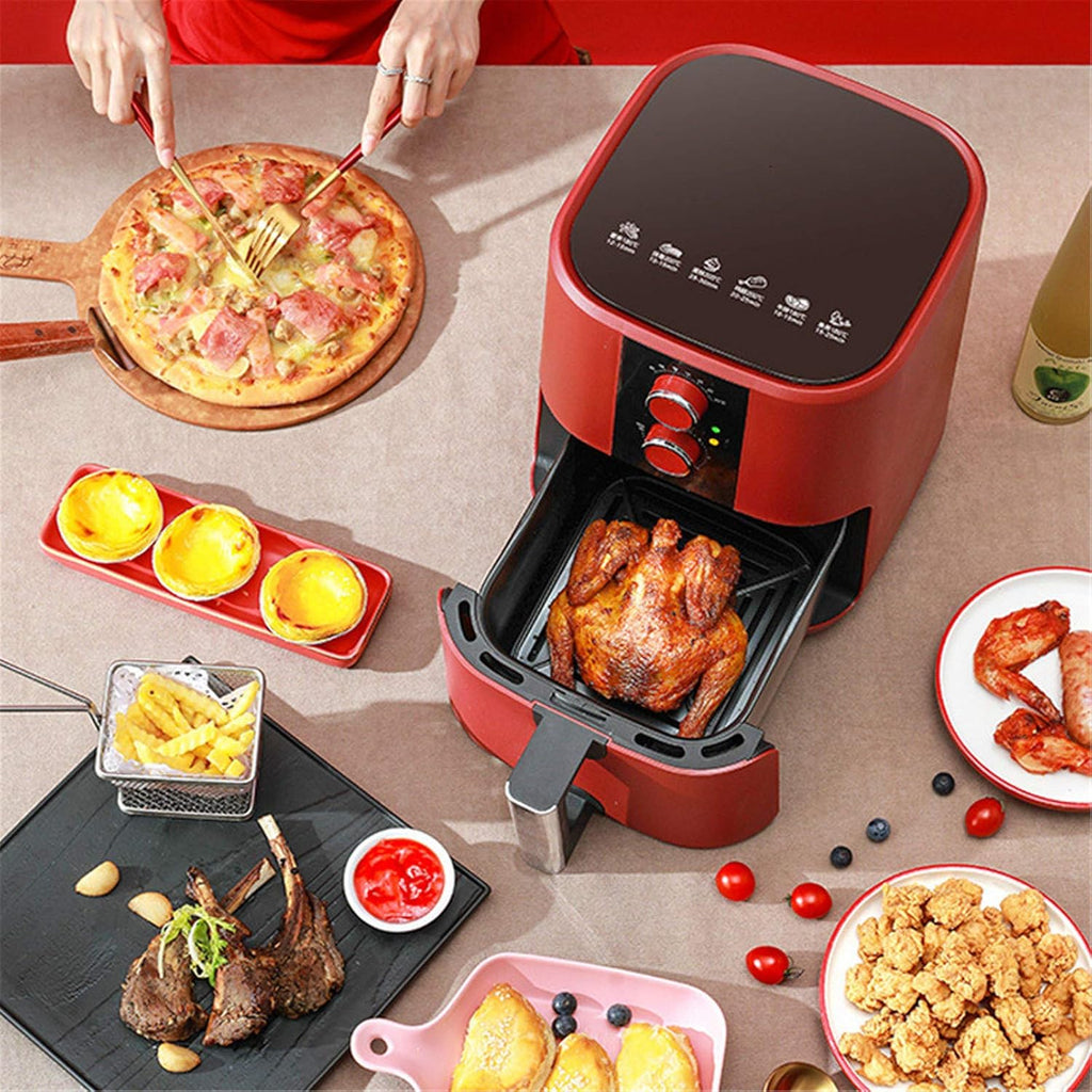 Air Fryer Deluxe Electric Air Fryer Mode Air Fryer with LCD Digital Touch Screen + Oven Cooker with Temperature Control Non-Stick Fry Basket.