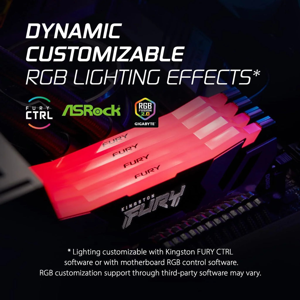 DDR5 32GB KIT 2x16GB PC 6400 Kingston Fury Renegade RGB KF564C32RSAK2-32