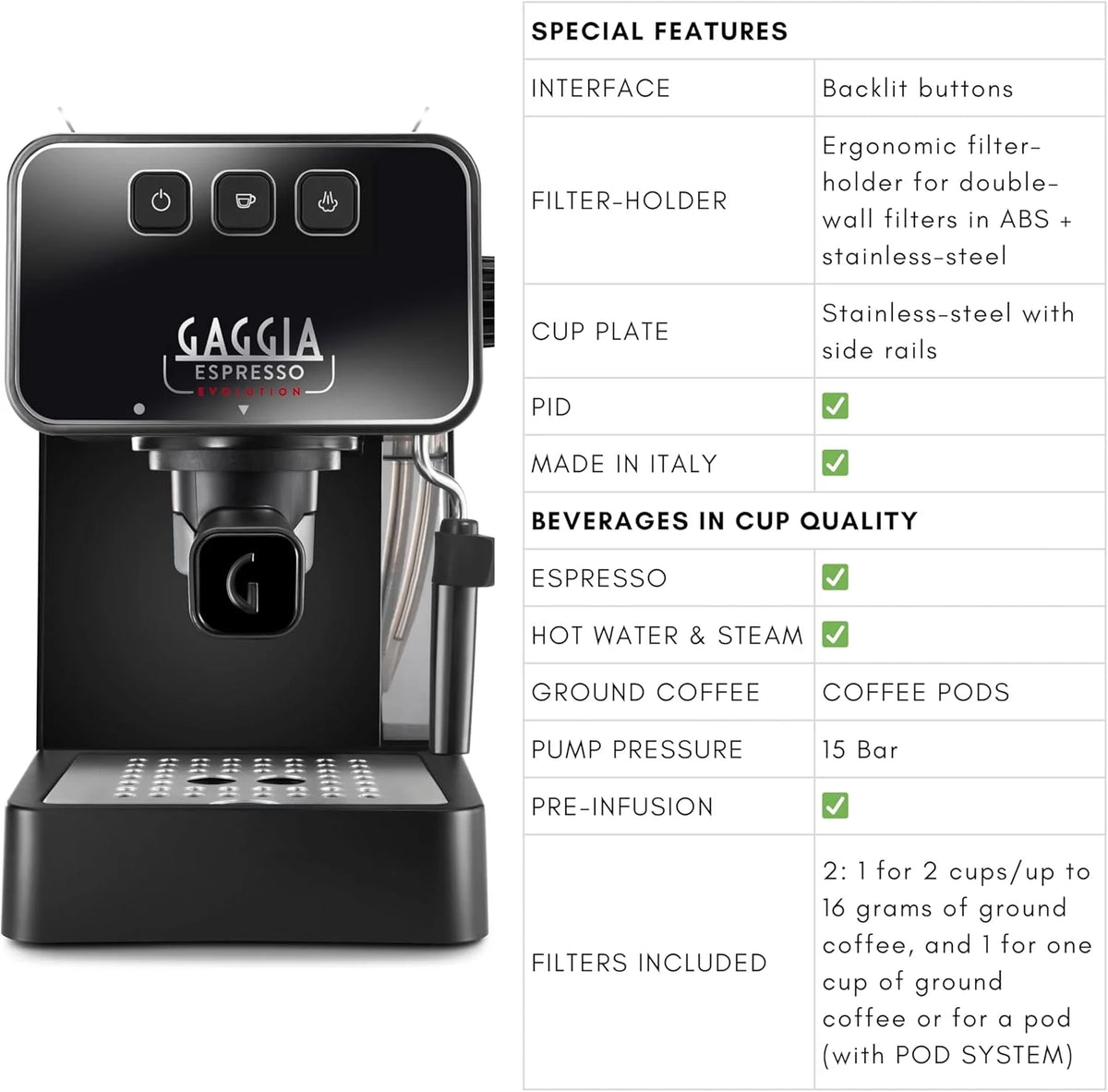 Gaggia Classic Evo czarny RI9481/14