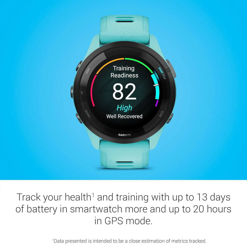 Garmin Forerunner 265 Smartwatch Do Biegania GPS 46mm, AMOLED, HRV Status, Do 13 Dni na Baterii, Czarny