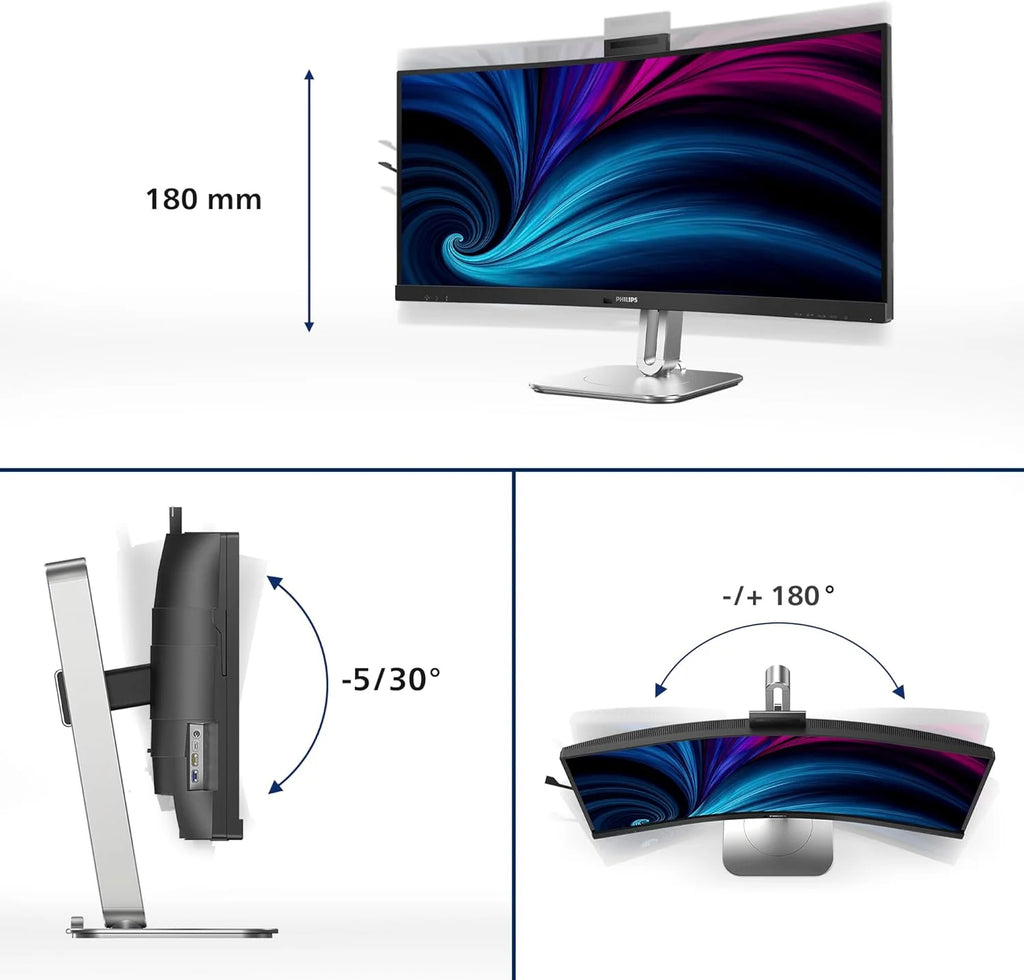PHILIPS 6000 series 34B2U6603CH/00 monitor komputerowy 86,4 cm (34) 3440 x 1440 px Wide Quad HD LCD Szary