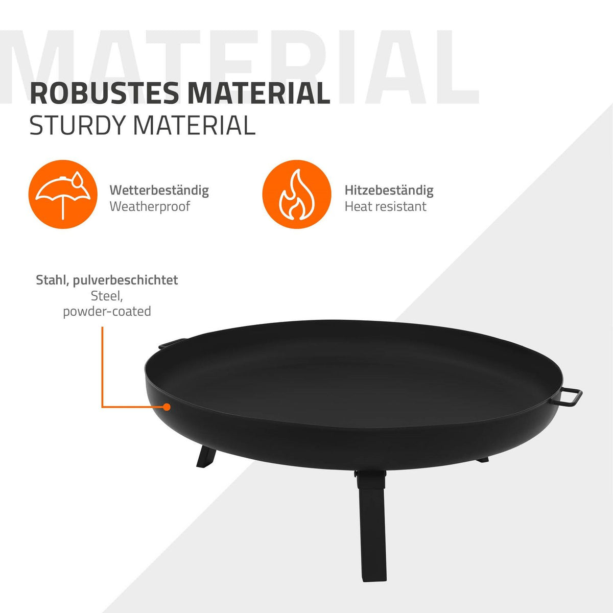 Stalowe palenisko z trójnogiem do grilla