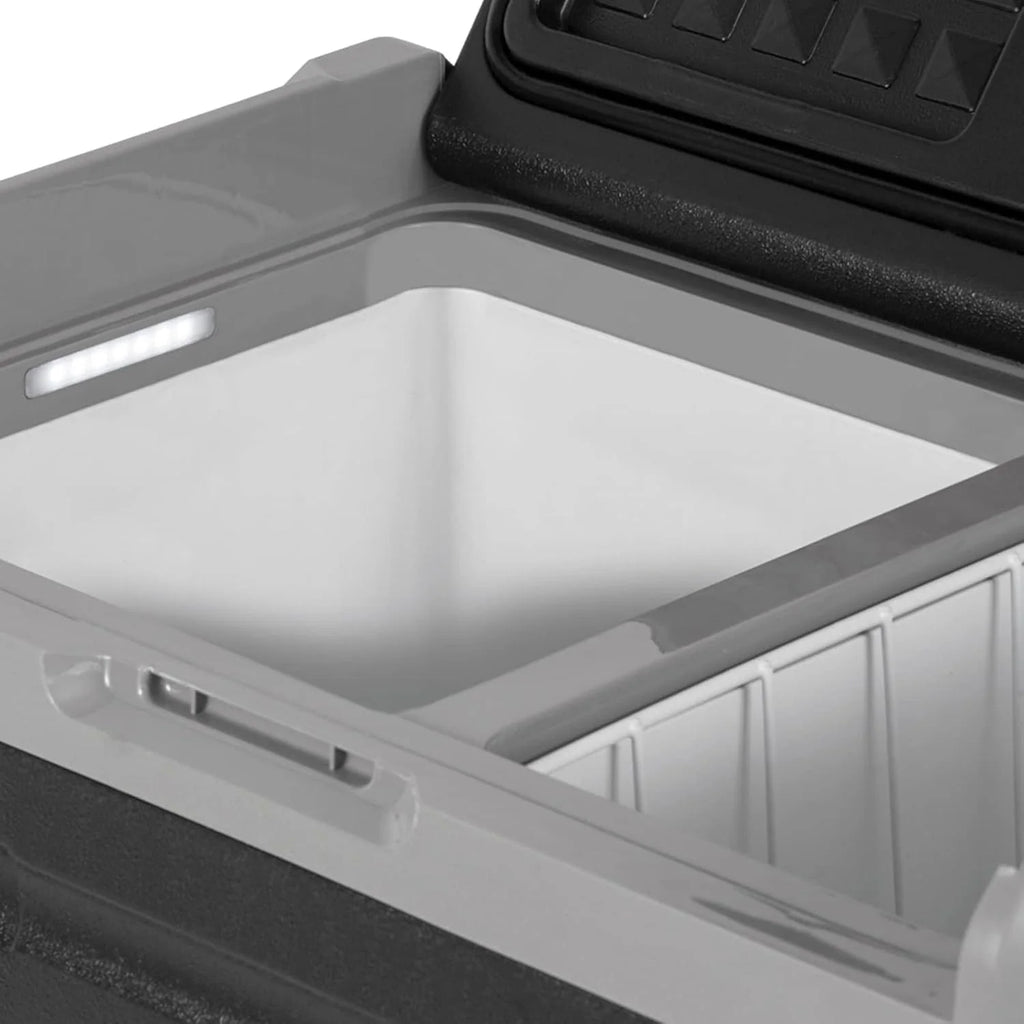 Brunner Polarys Freeze 35 lodówka podróżna z kompresorem, 12/24 V DC – 100/240 V AC, aplikacja do ustawiania temperatury, lodówka i zamrażarka, 35 litrów