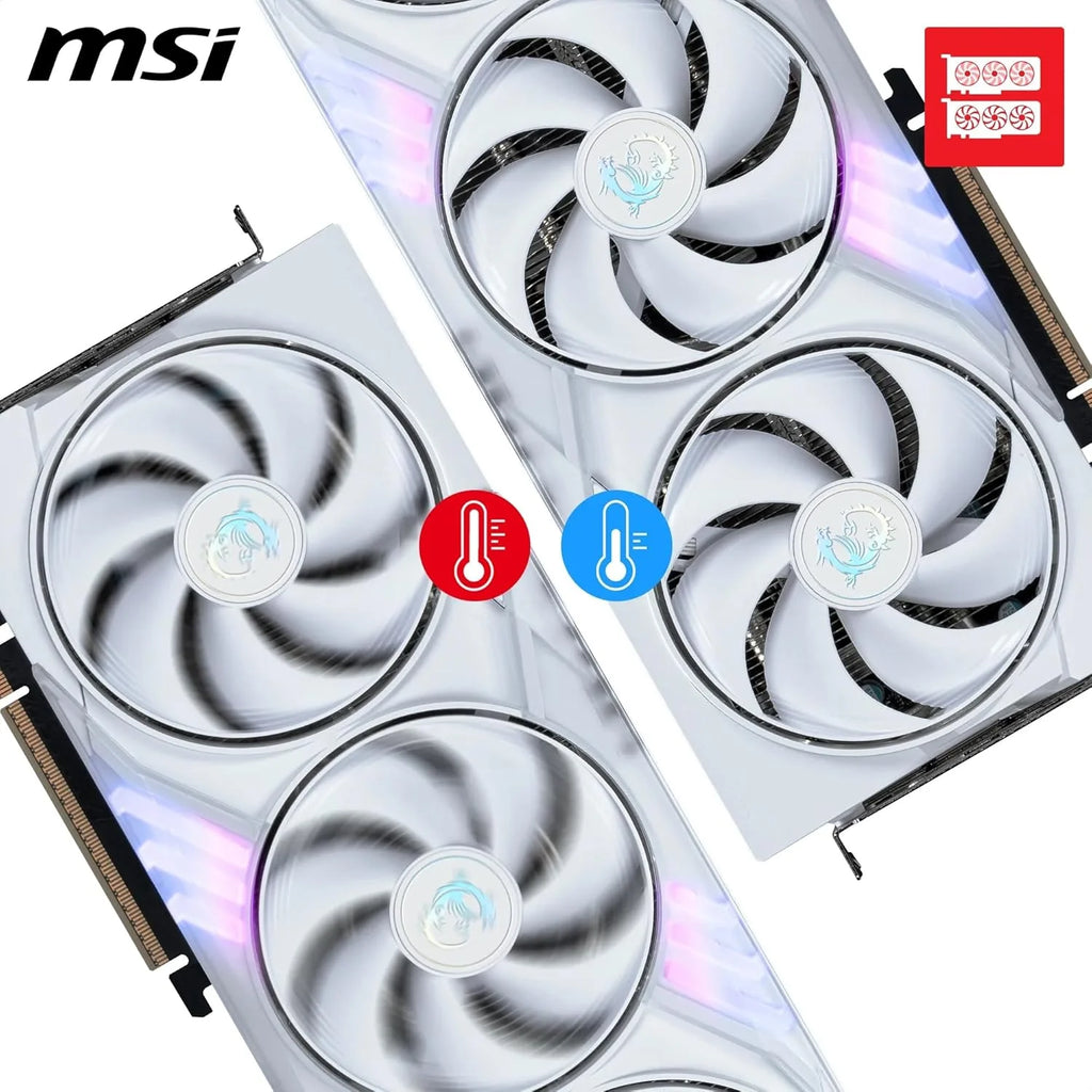MSI Karta graficzna NVIDIA GeForce RTX 5060 Ti 8G Ventus 2X OC Plus - 8 GB GDDR7 (28 GB/s /128 Bits), PCIe 5.0 - Podwójny wentylator (2 x wentylatory STORMFORCE), HDMI 2.1b, DisplayPort 2.1b