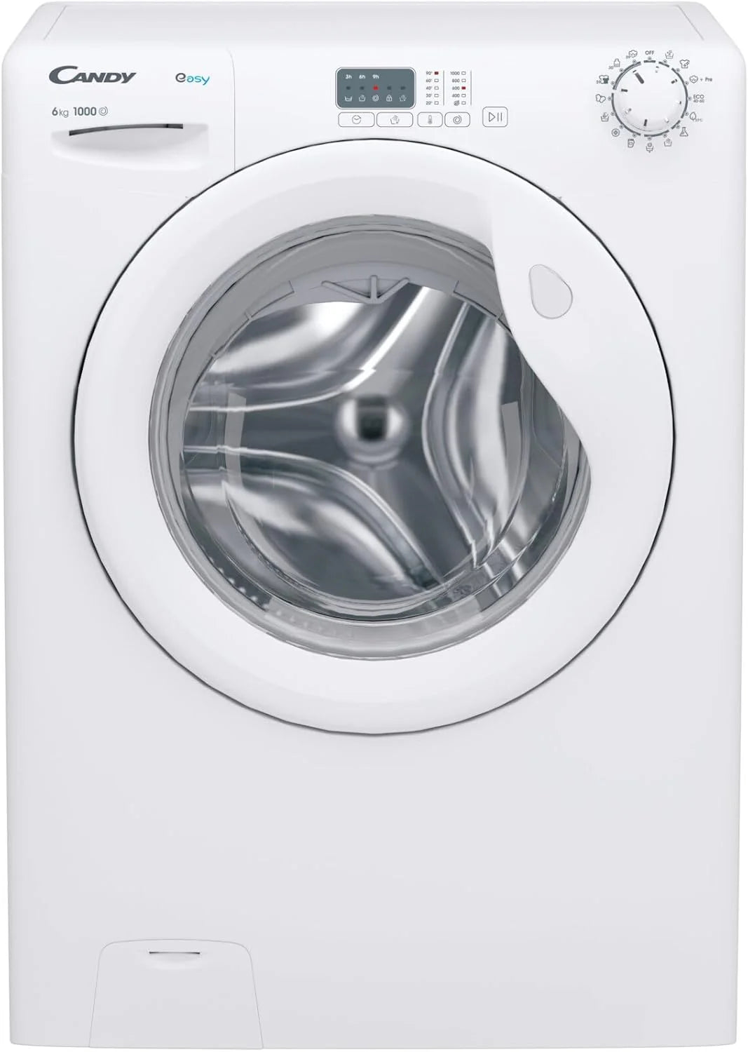 Candy EY4061DW4/1-S pralka 6 kg, ładowanie przednie, wolnostojąca, 1000 obr./min, klasa energetyczna B
