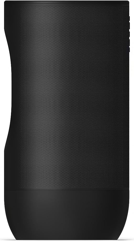 Sonos Move 2 | Bezprzewodowy głośnik przenośny z Wi-Fi, Bluetooth, Amazon Alexą, 24 godzinami pracy na akumulatorze, indukcyjną podstawą ładującą - Biały