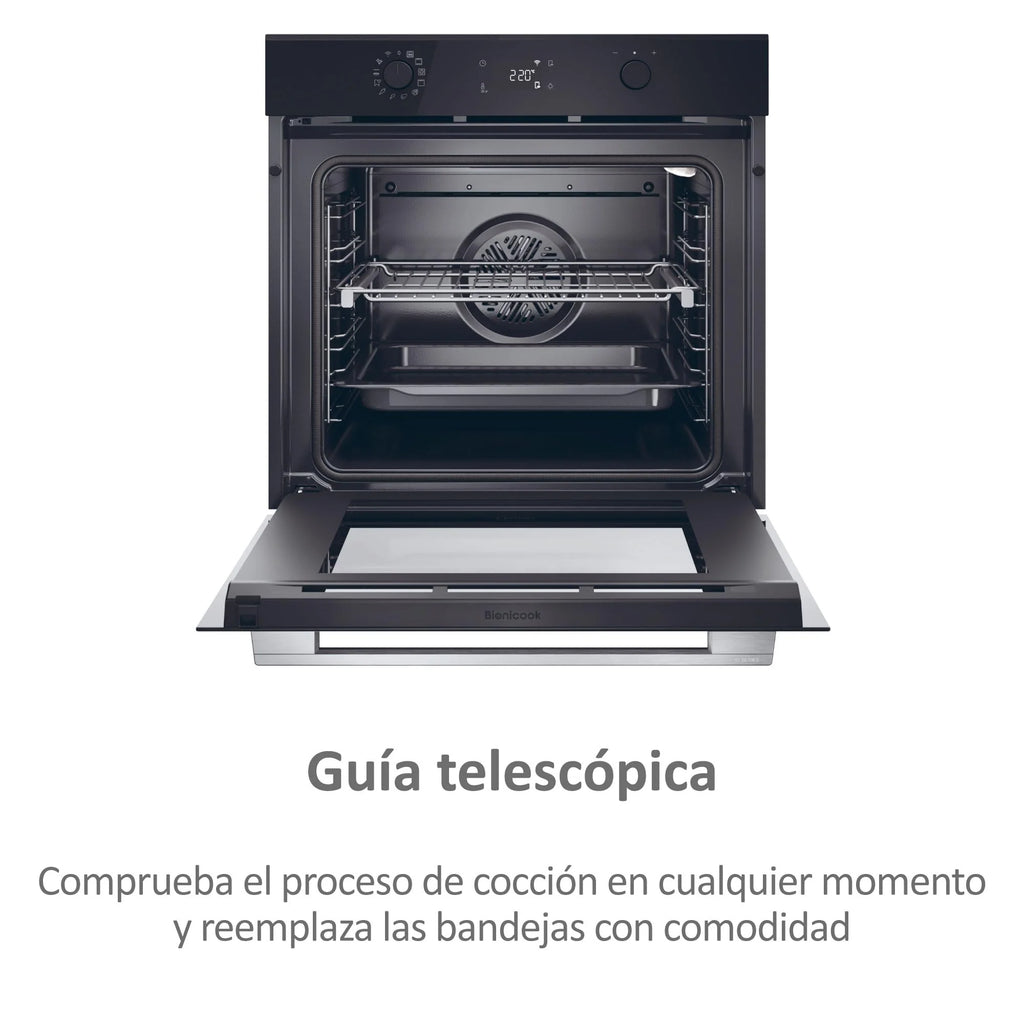 Haier ID Series 2 H6 ID2P5B3YTX, piekarnik wielofunkcyjny, pirolityczny i hydrolityczny, łączność WIFI, pojemność 78 l, 1 siatka i 1 taca, 12 funkcji, wyświetlacz dotykowy, ulubiona funkcja, czarny