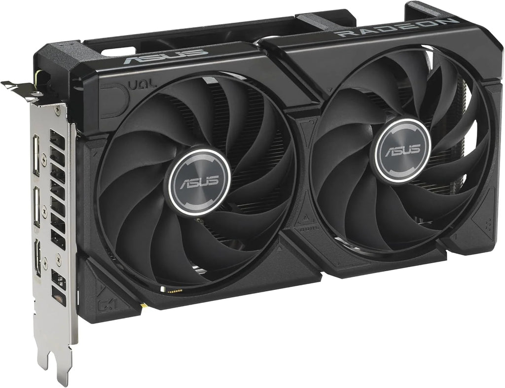 ASUS Dual Radeon RX 9060 XT 16GB GDDR6 – karta graficzna (PCIe 5.0, HDMI 2.1b, DisplayPort 2.1a, gniazdo 2.5, wentylatory osiowe, technologia 0dB)