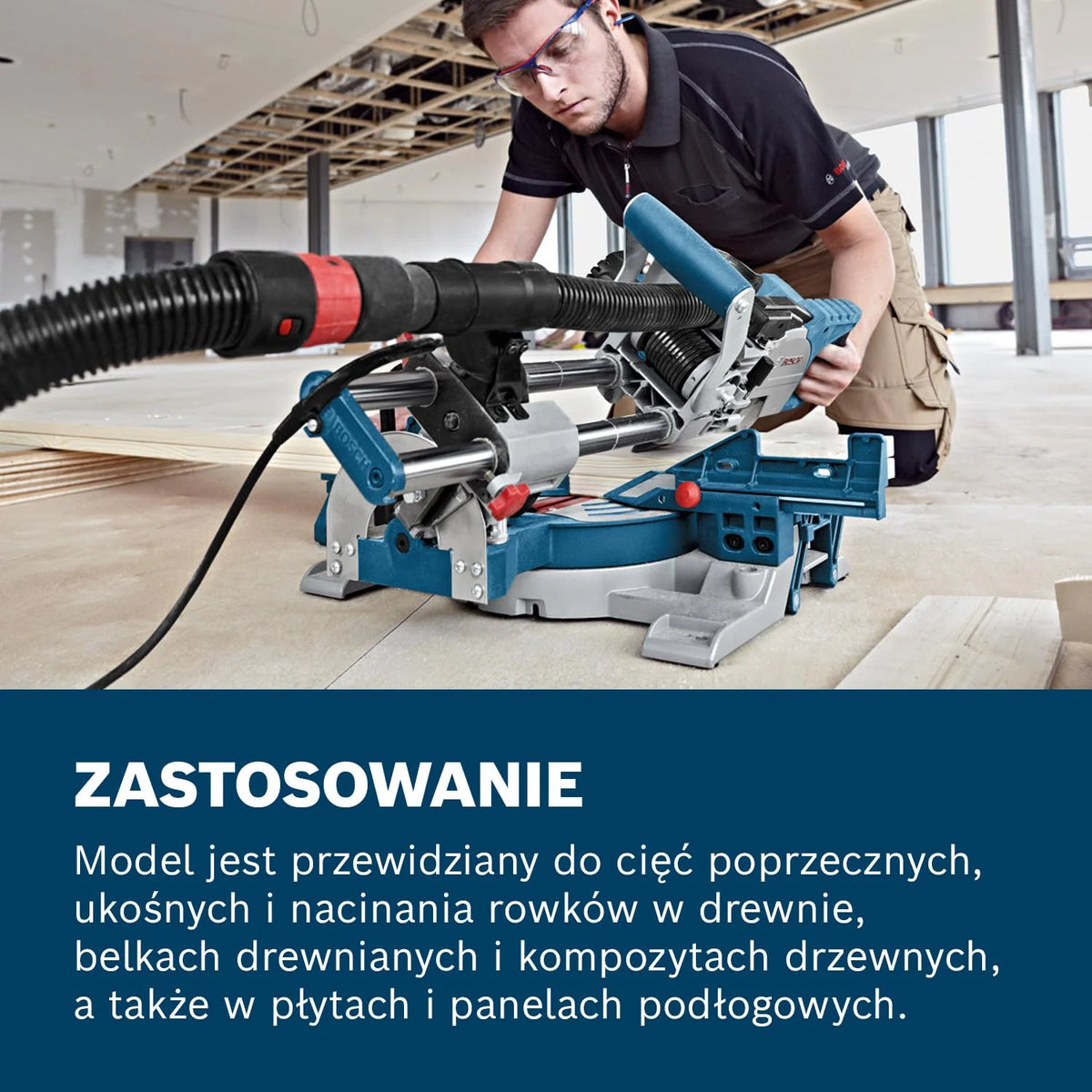 Bosch Professional: ukośnica do paneli GCM 8 SJL (1 600 W, średnica tarczy pilarskiej 216 mm, 1 tarcza pilarska, zacisk)