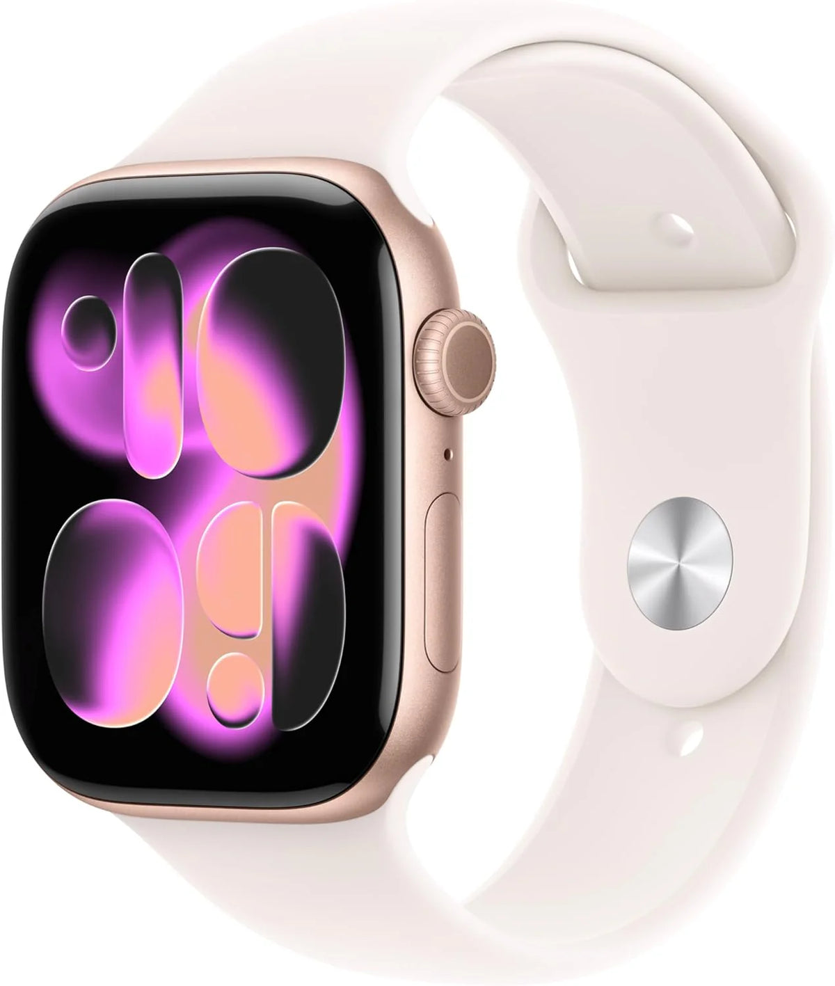 Apple Watch Series 11 GPS 42 mm Smartwatch, koperta z aluminium kolor Niedościgniona czerń, Pasek sportowy kolor czarny - S/M. Wynik snu, monitor fitness, monitorowanie stanu zdrowia