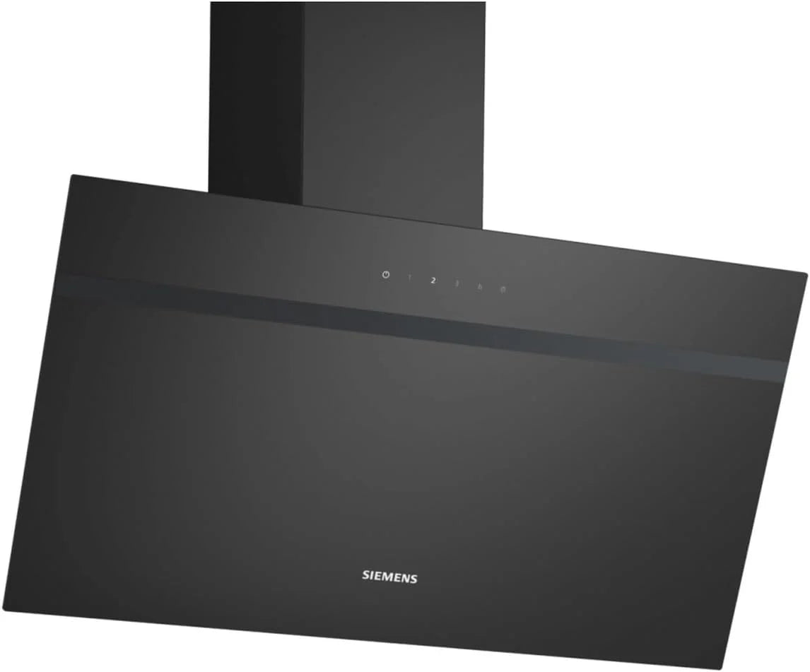 Siemens LC65KDK60 iQ100 okap kuchenny do montażu na ścianie, szerokość 60 cm, intensywny poziom, oświetlenie LED, touchControl, metalowy filtr przeciwtłuszczowy, czarny
