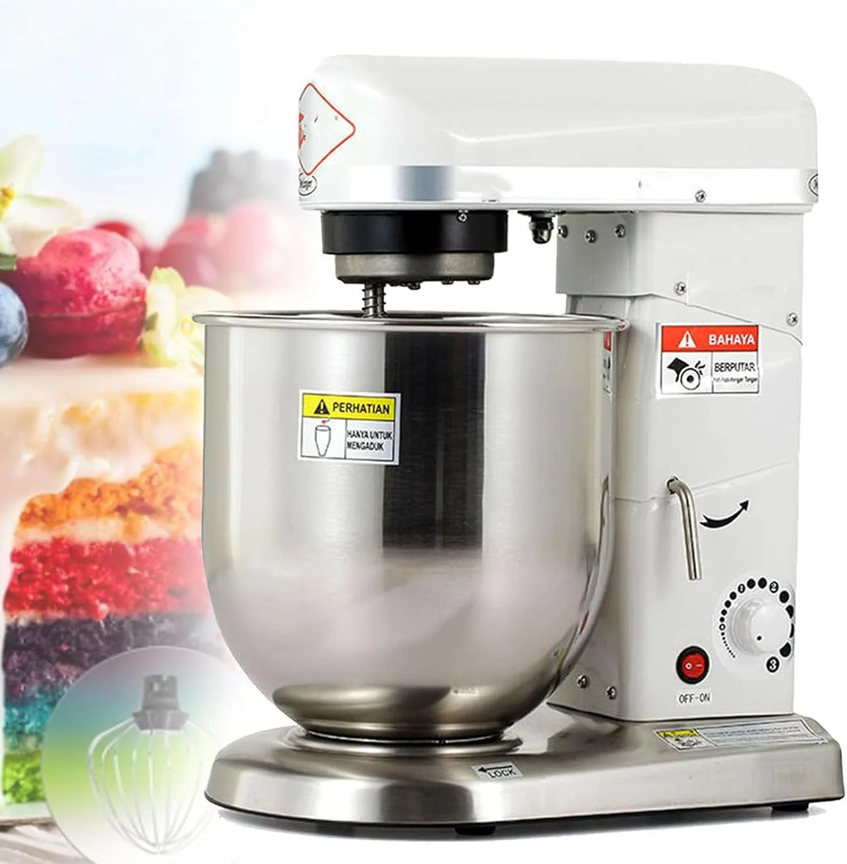 Mikser stojący, nowy, kuchenny, mikser do ciasta i żywności, 5 l/7 l/10 l, automatyczny mikser ze stali nierdzewnej, wielofunkcyjny, domowy, do wyrabiania ciasta pszennego i mącznego Silver-5L