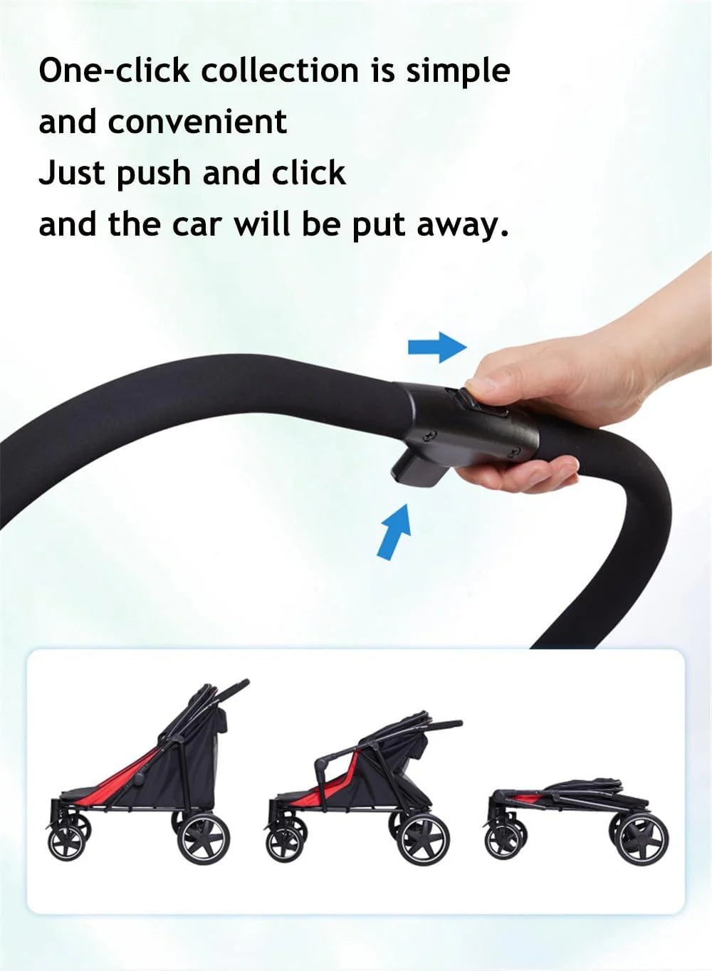 Składane Nosidełko Wózek Spacerowy Luksusowe Wózki Spacerowe Dla Dużych Psów Duży Wózek Dla Psa Premium Pet Pushchair 4-kołowy Wózek Dla Kota, Psa I Nie Tylko (Color : A)