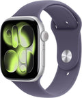Apple Watch Series 11 GPS 42 mm Smartwatch, koperta z aluminium kolor Niedościgniona czerń, Pasek sportowy kolor czarny - S/M. Wynik snu, monitor fitness, monitorowanie stanu zdrowia
