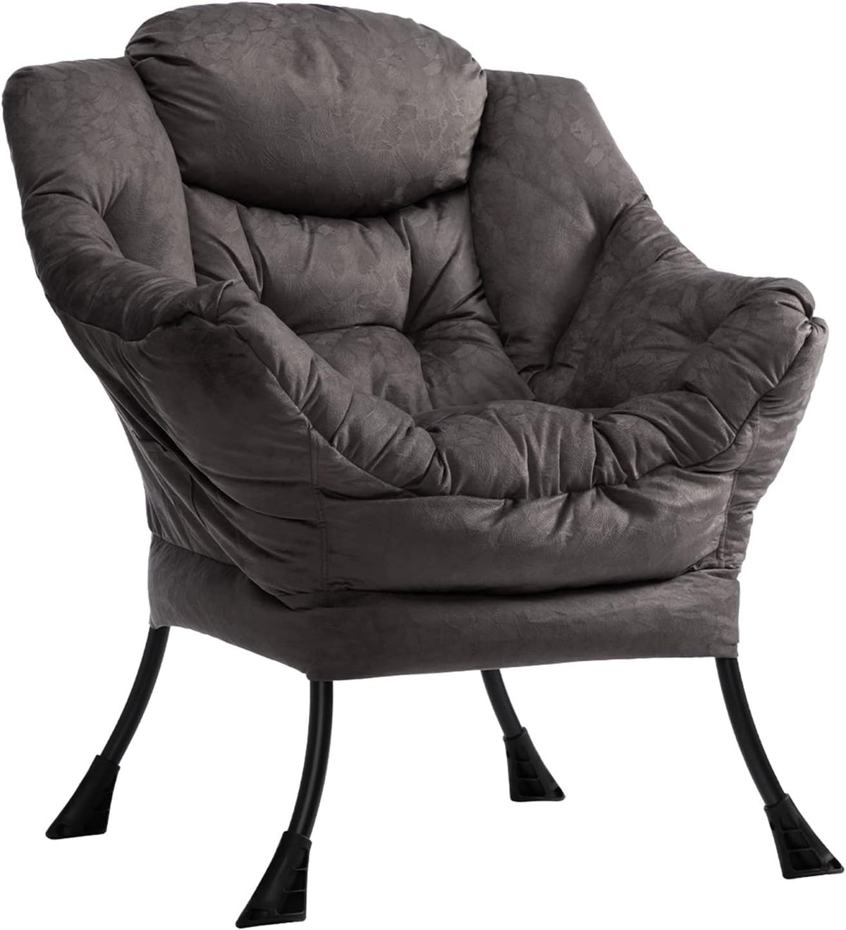 HollyHOME Poltrona, Relax Poltrona con Braccioli e Divano Pocket, Tessuto in Velluto, Leisure Sofa con Tessuto Moderno e Struttura in Acciaio, Blu Scuro