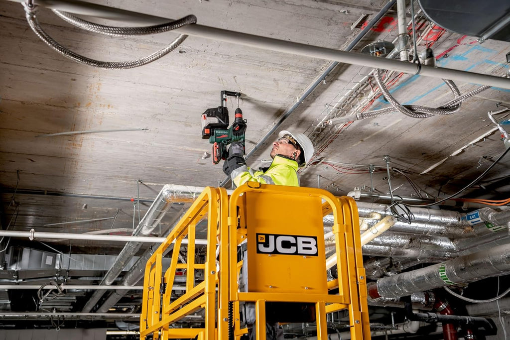metabo Akumulatorowy młot kombi KH 18 LTX BL 24 Q zestaw ISA - 18 V, 2,2 J, energia udaru 24 mm, średnica wiercenia w betonie - SDS-plus z odsysaniem, silnik bezszczotkowy, idealny do wiercenia i