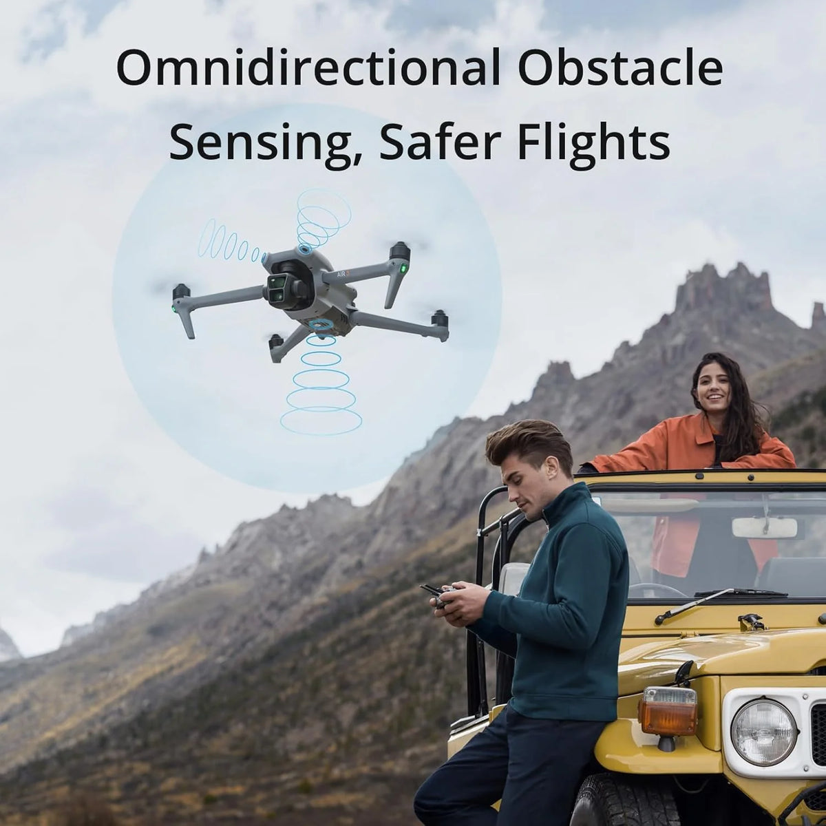 DJI Air 3 Fly More Combo ze zdalnym kontrolerem DJI RC-N2, dron z kamerą dla dorosłych 4K HDR, podwójne aparaty główne średniej wielkości tele i szerokokątne, maks. czas lotu 46-Min, O4