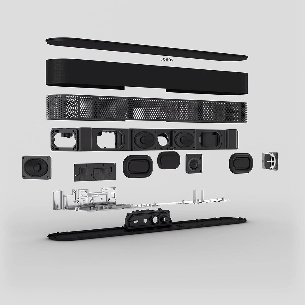 Sonos Kompaktowy soundbar Beam (Gen 2) z Dolby Atmos i sterowaniem głosowym — Czarny