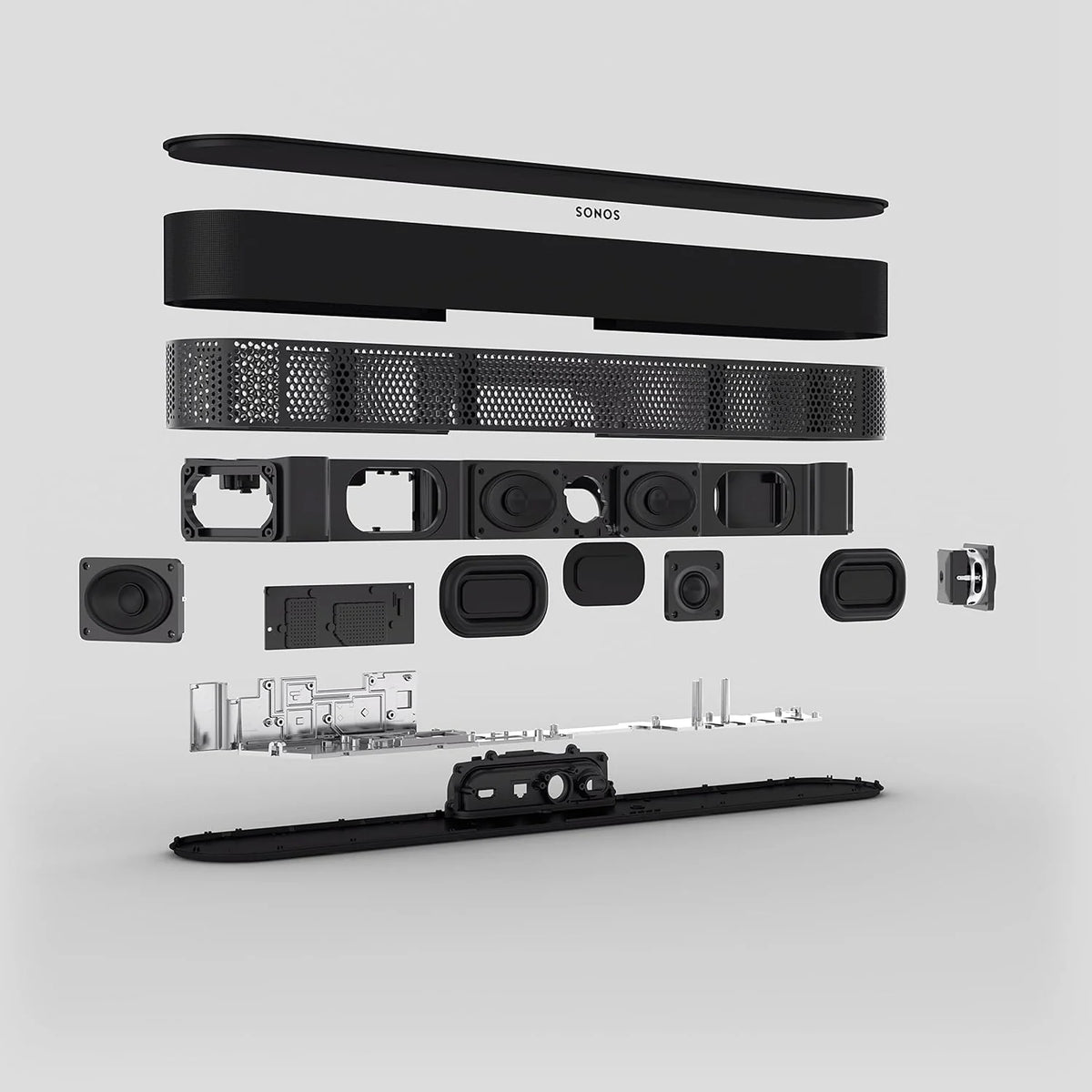Sonos Kompaktowy soundbar Beam (Gen 2) z Dolby Atmos i sterowaniem głosowym — Czarny