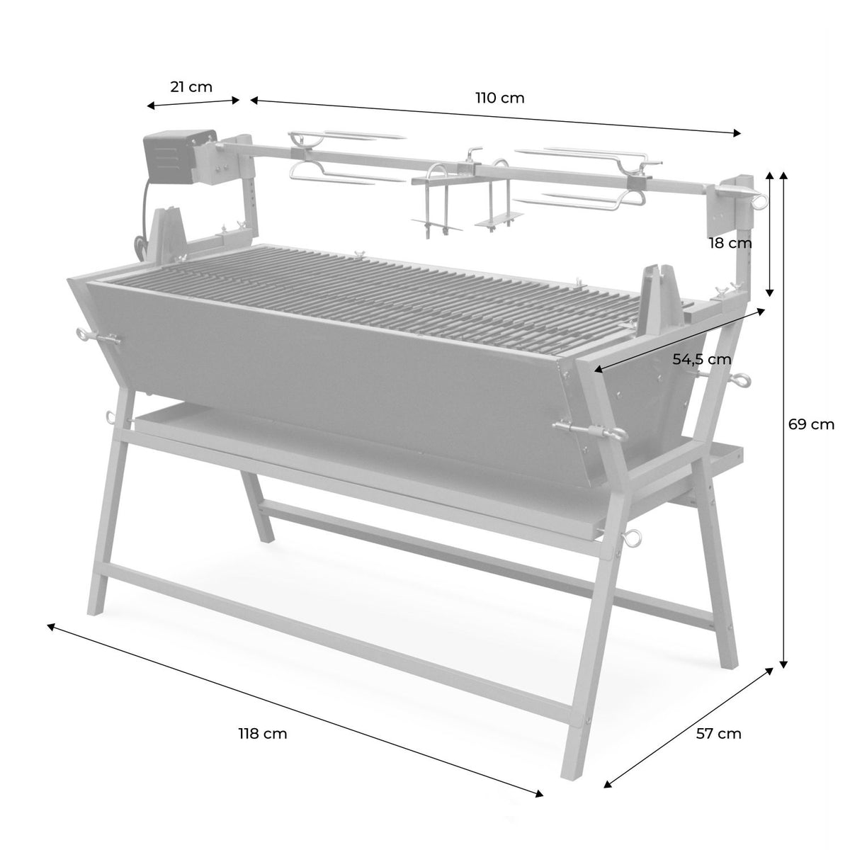Grill, Barbecue, Węgiel drzewny, Elektryczny, Szary | Mathurin | Sweeek