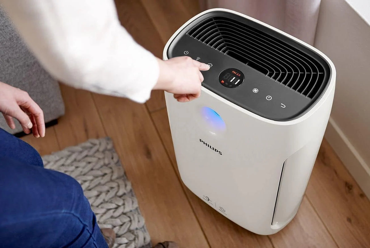 Philips Seria 2000i Oczyszczacz Powietrza - Aplikacja do Sterowania, Usuwa Zarazki, Pył i Alergeny w Pomieszczeniach do 79m², 5 Prędkości, Tryb Snu(AC2889/10)