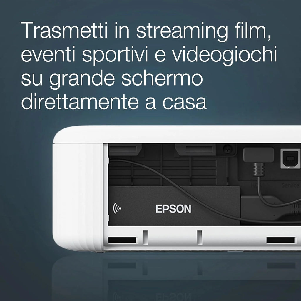 Epson CO-FH02 projektor 3LCD (Full HD 1920 x 1080p, 3000 lumenów, kolor biały i kolorowy, przekątna ekranu 9,93 m, Android TV, HDMI)