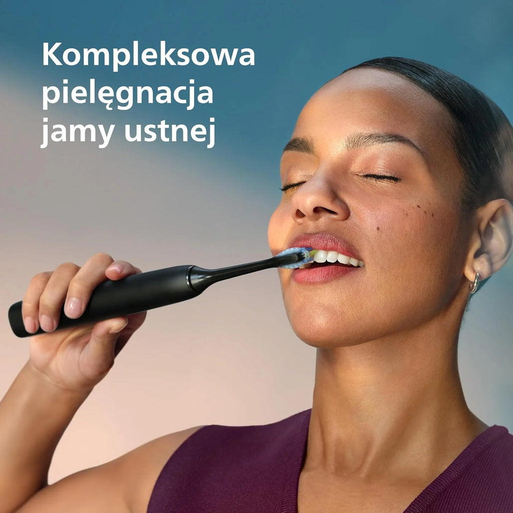 Elektryczna szczoteczka Philips Sonicare DiamondClean Smart 9400, soniczna szczoteczka do zębów z aplikacją, czujnik nacisku, 4 tryby szczotkowania i 3 poziomy intensywności, kolor czarny, HX9918/89