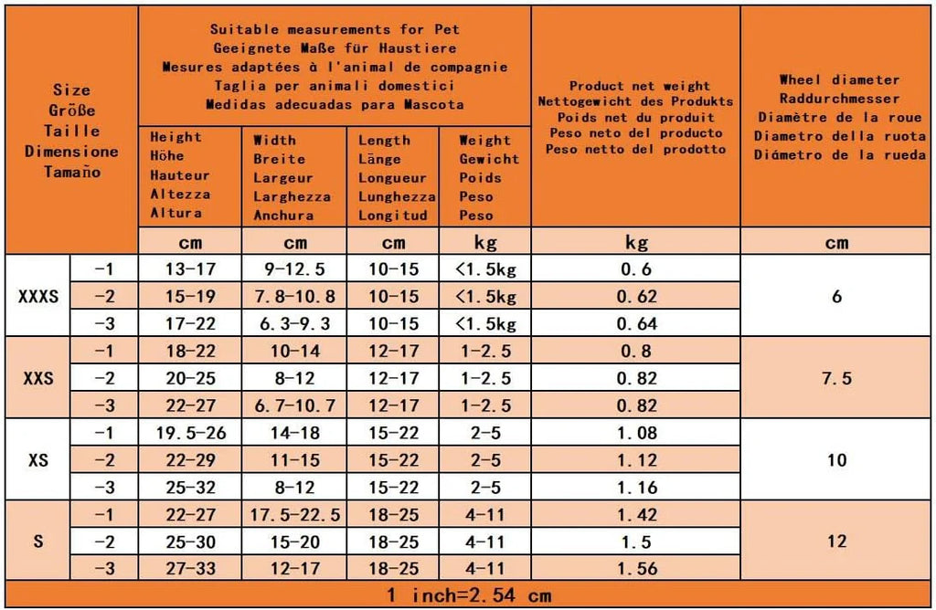 Regulowane 2 koła wózek dla psa,XXL-2 Rozmiar Dla Niepełnosprawnych Rehabilitacja tylnych łap psa, Fit Wysokość 55-70cm, Szerokość 24-32cm, Długość 35-45cm